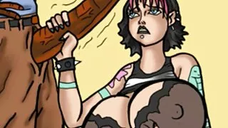 Une chienne potelée participe femmes matures nus à une action à quatre torride